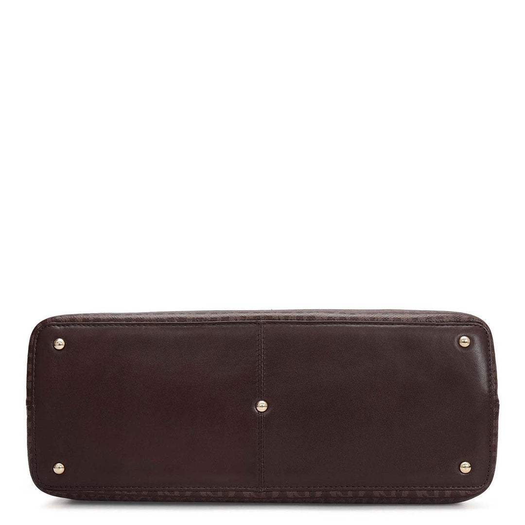 Siena Monogram Leather Shoulder Bag - Date