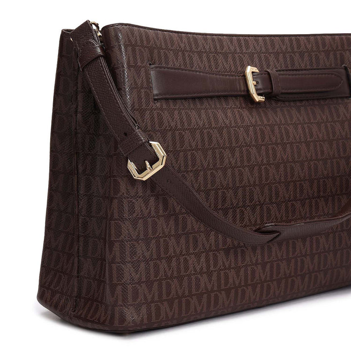 Siena Monogram Leather Shoulder Bag - Date