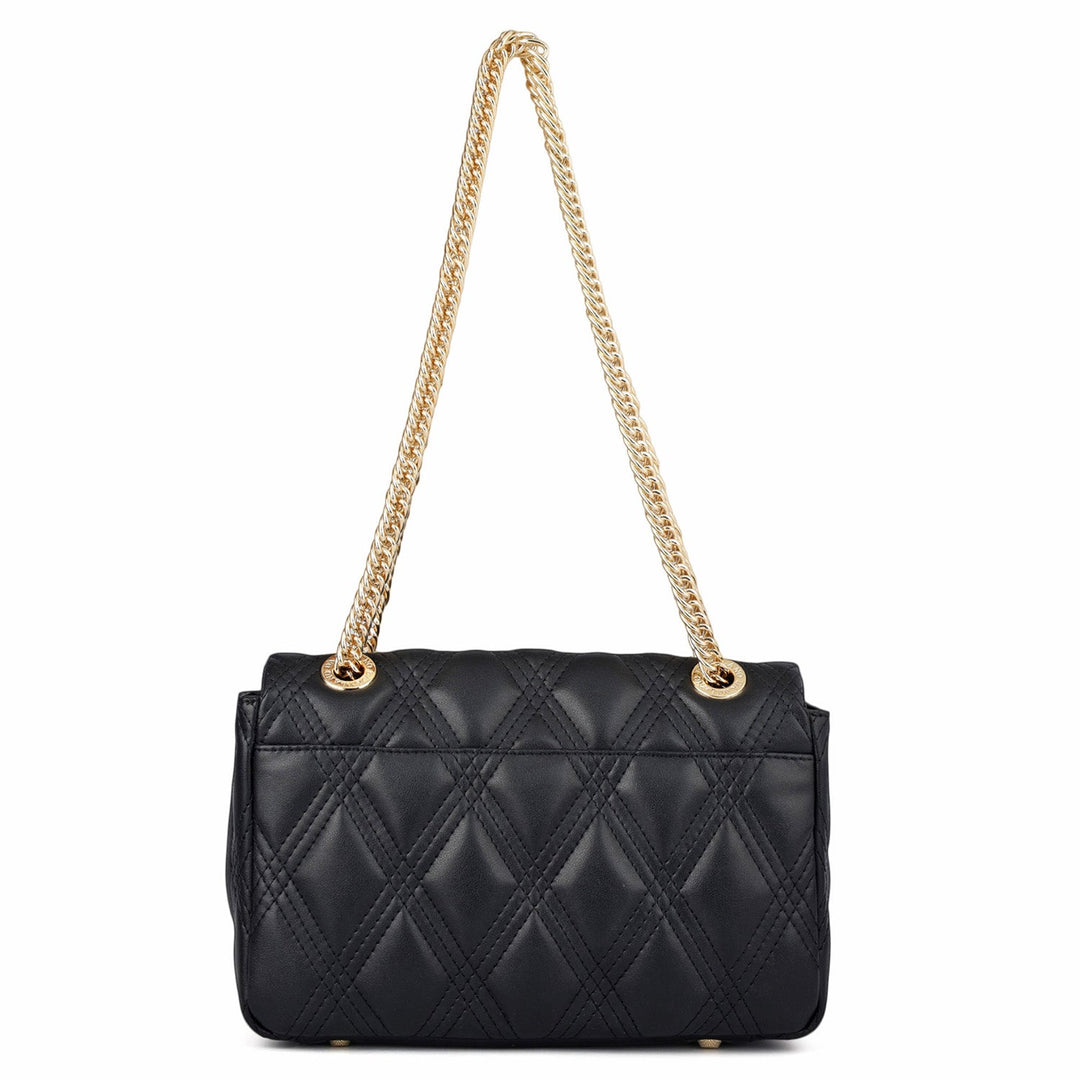 Medium Quilting Leather Shoulder Bag - Black