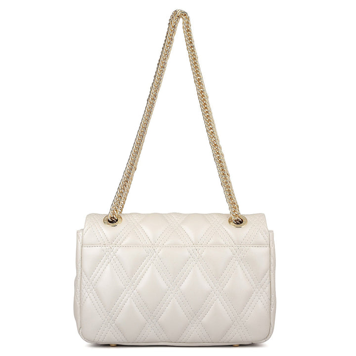 Medium Quilting Leather Shoulder Bag - Snow