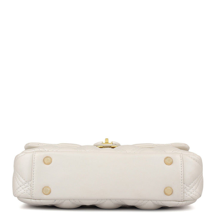 Medium Quilting Leather Shoulder Bag - Snow