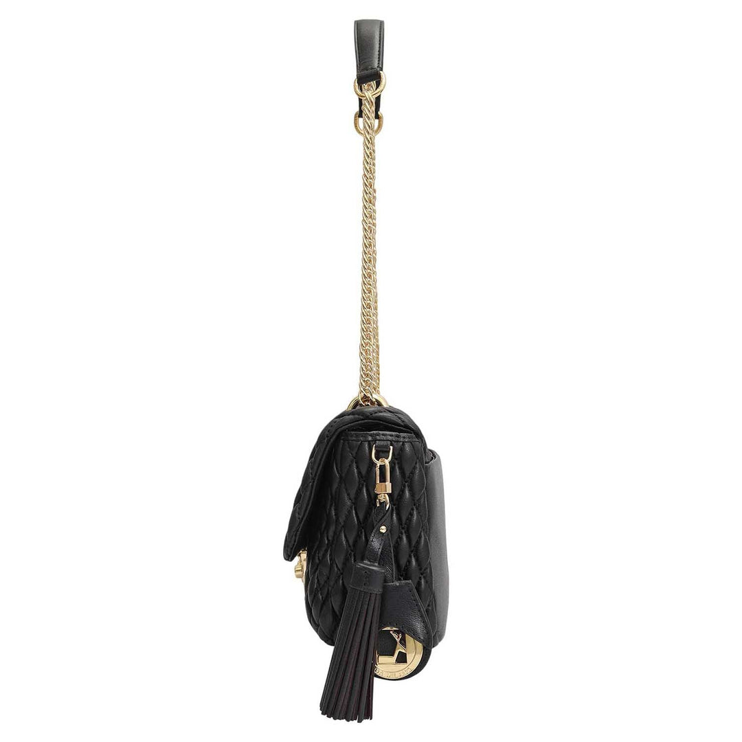 Medium Francesca Shoulder Bag - Black