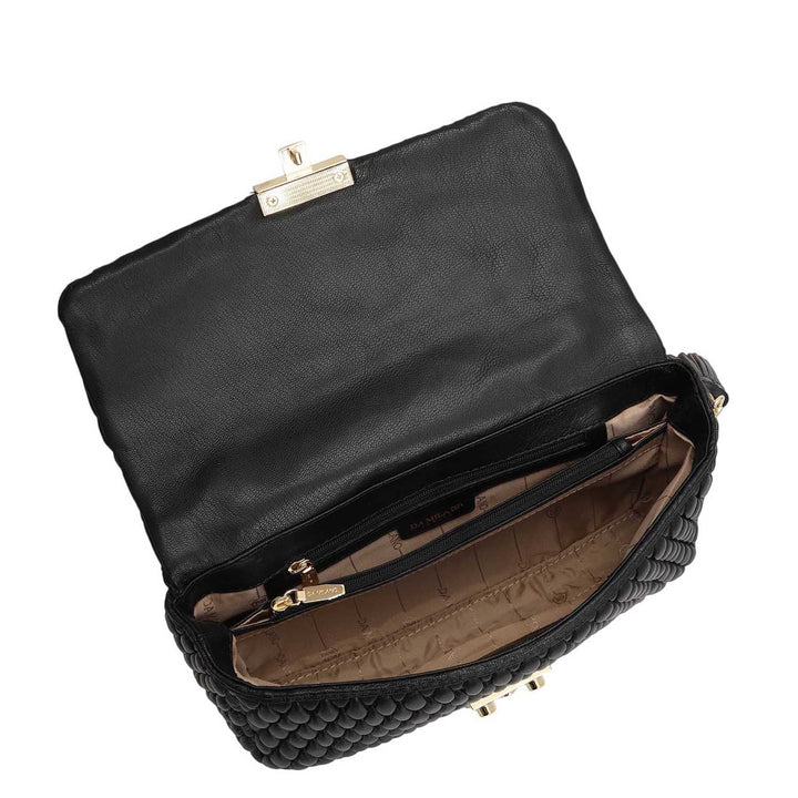 Medium Francesca Shoulder Bag - Black