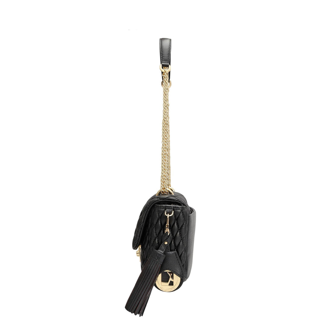 Small Francesca Shoulder Bag - Black