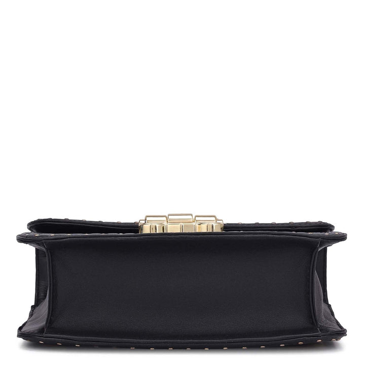 Small Snake Leather Shoulder Bag - Gold & Black
