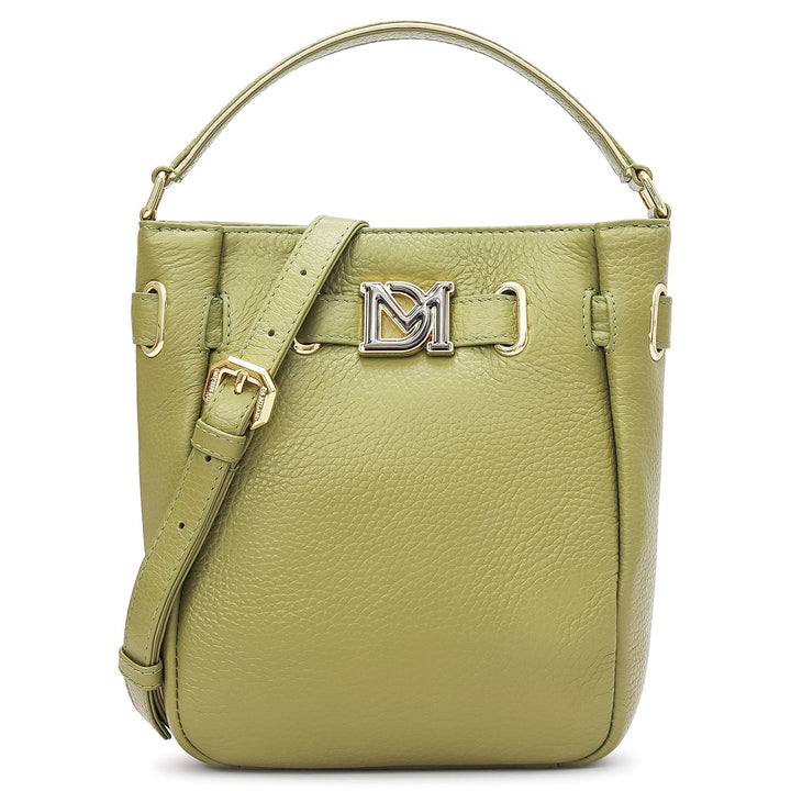 Small Wax Leather Satchel - Fern