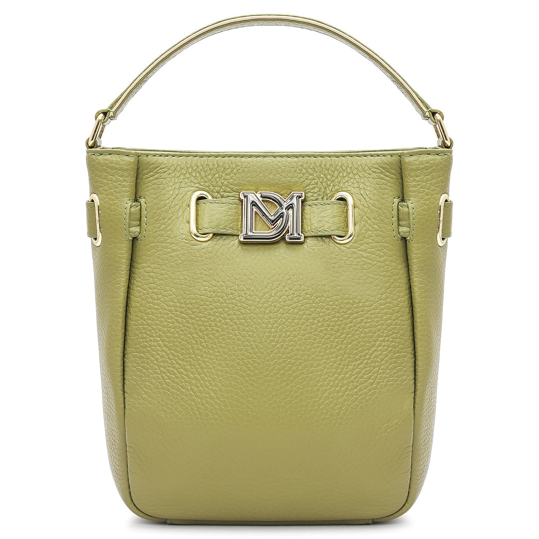 Small Wax Leather Satchel - Fern