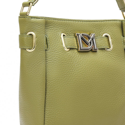 Small Wax Leather Satchel - Fern