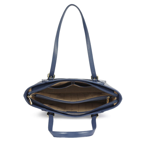 Medium Croco Leather Tote - Stardust