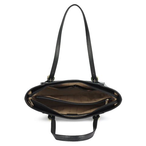 Medium Croco Leather Tote - Teal