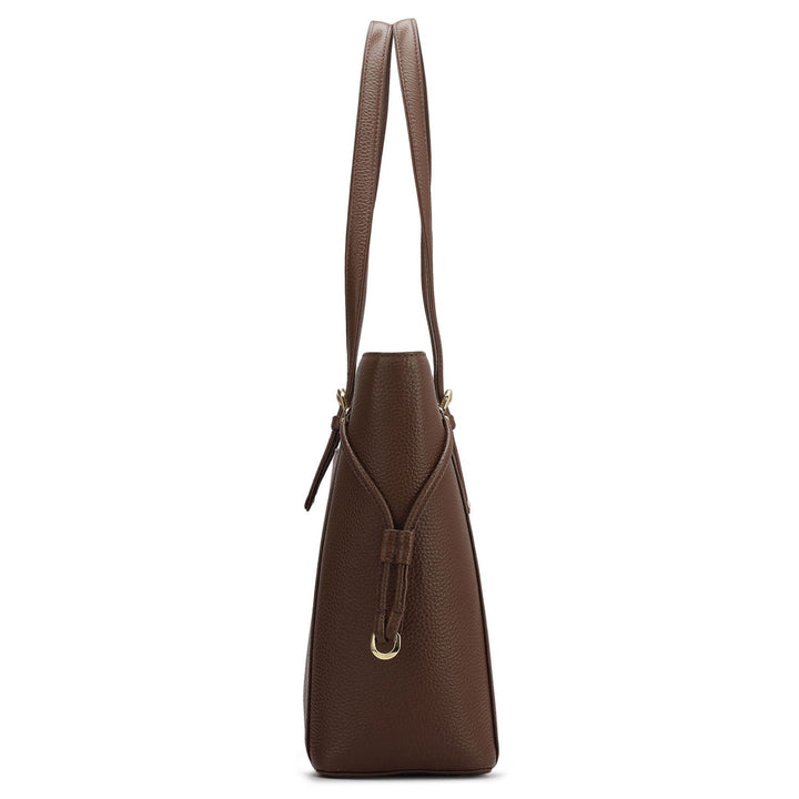 Large Wax Leather Tote - Espresso