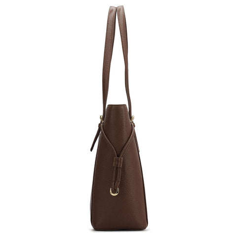 Large Wax Leather Tote - Espresso