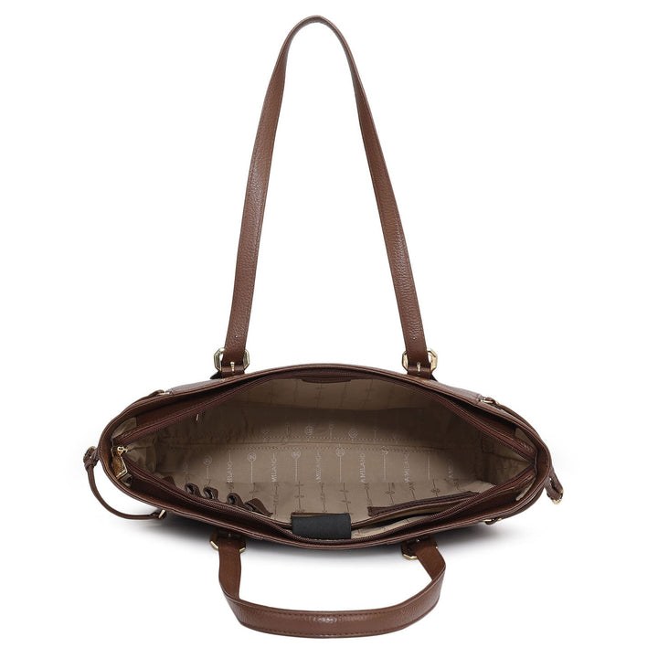 Large Wax Leather Tote - Espresso