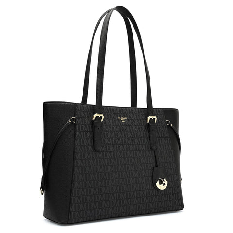 Medium Monogram Franzy Leather Tote - Black