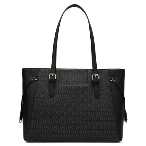 Medium Monogram Franzy Leather Tote - Black
