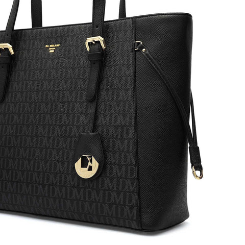 Medium Monogram Franzy Leather Tote - Black