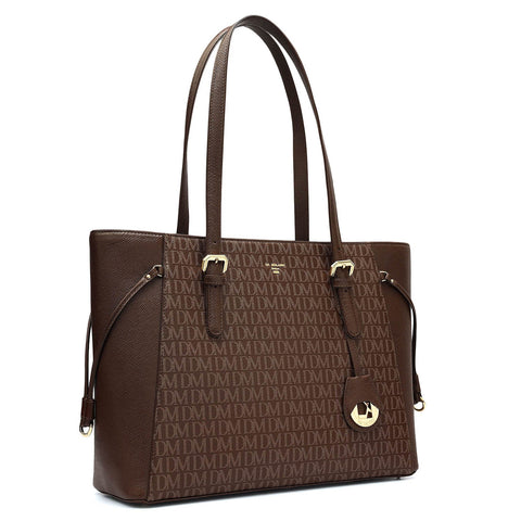 Medium Monogram Franzy Leather Tote - Walnut