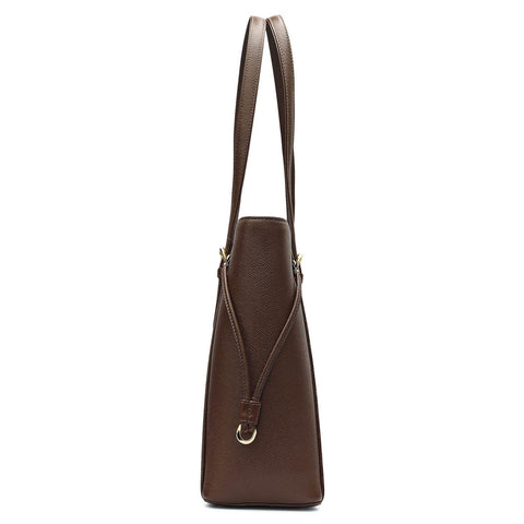 Medium Monogram Franzy Leather Tote - Walnut