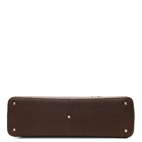 Medium Monogram Franzy Leather Tote - Walnut