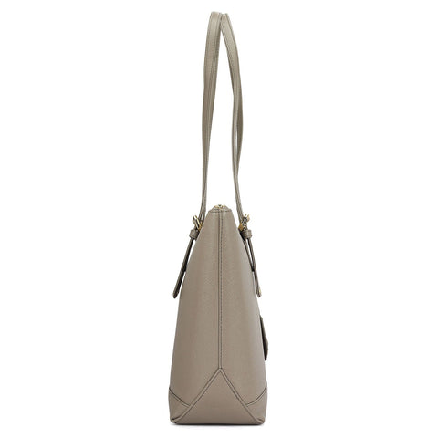 Medium Franzy Leather Tote - Smoke Grey
