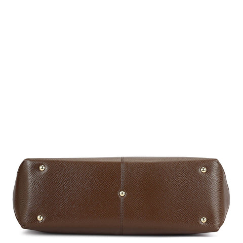 Medium Franzy Leather Tote - Walnut