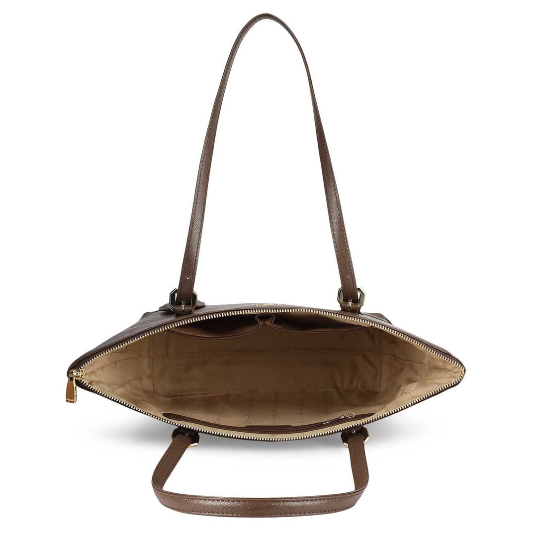 Medium Franzy Leather Tote - Walnut