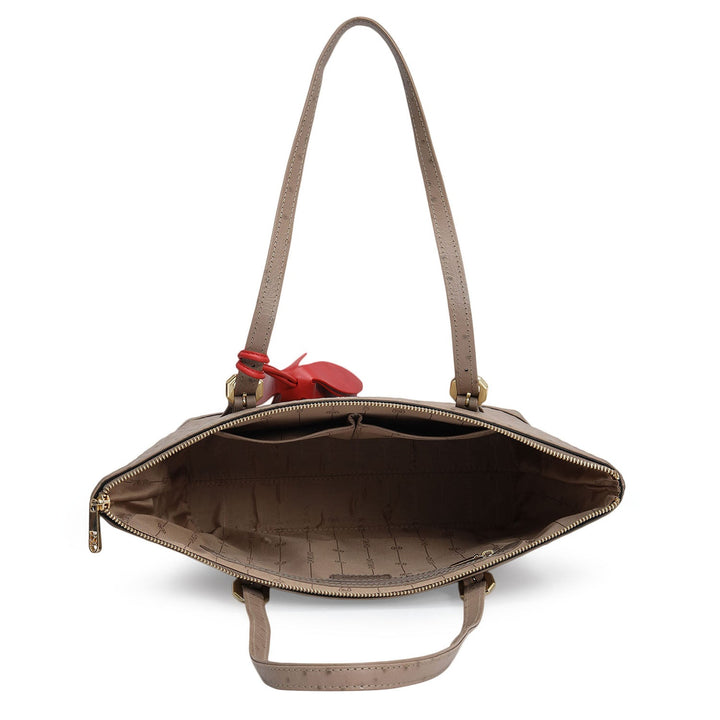 Medium Ostrich Leather Tote - Slate