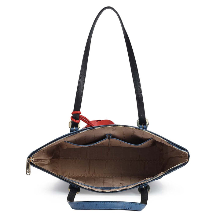 Medium Ostrich Leather Tote - Twilight