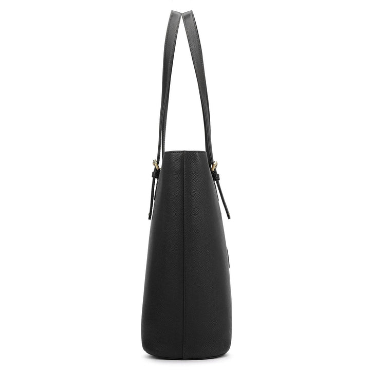 Large Franzy Leather Tote - Black