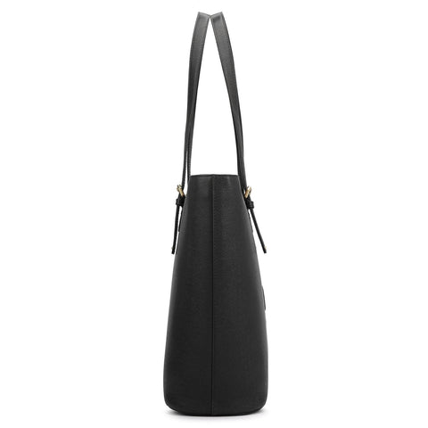 Large Franzy Leather Tote - Black