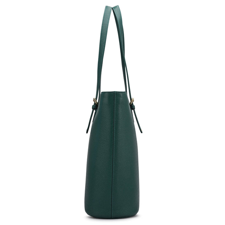 Large Franzy Leather Tote - Forest