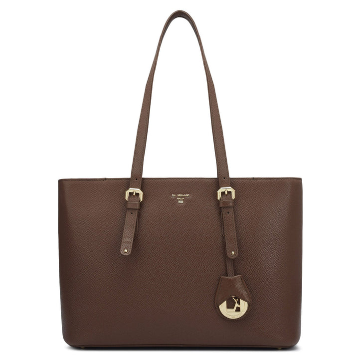 Small Franzy Leather Tote - Date