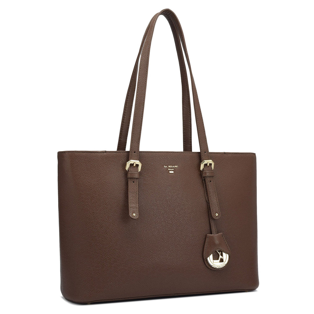 Small Franzy Leather Tote - Date