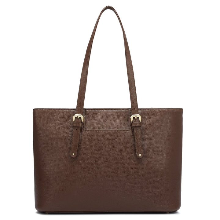 Small Franzy Leather Tote - Date