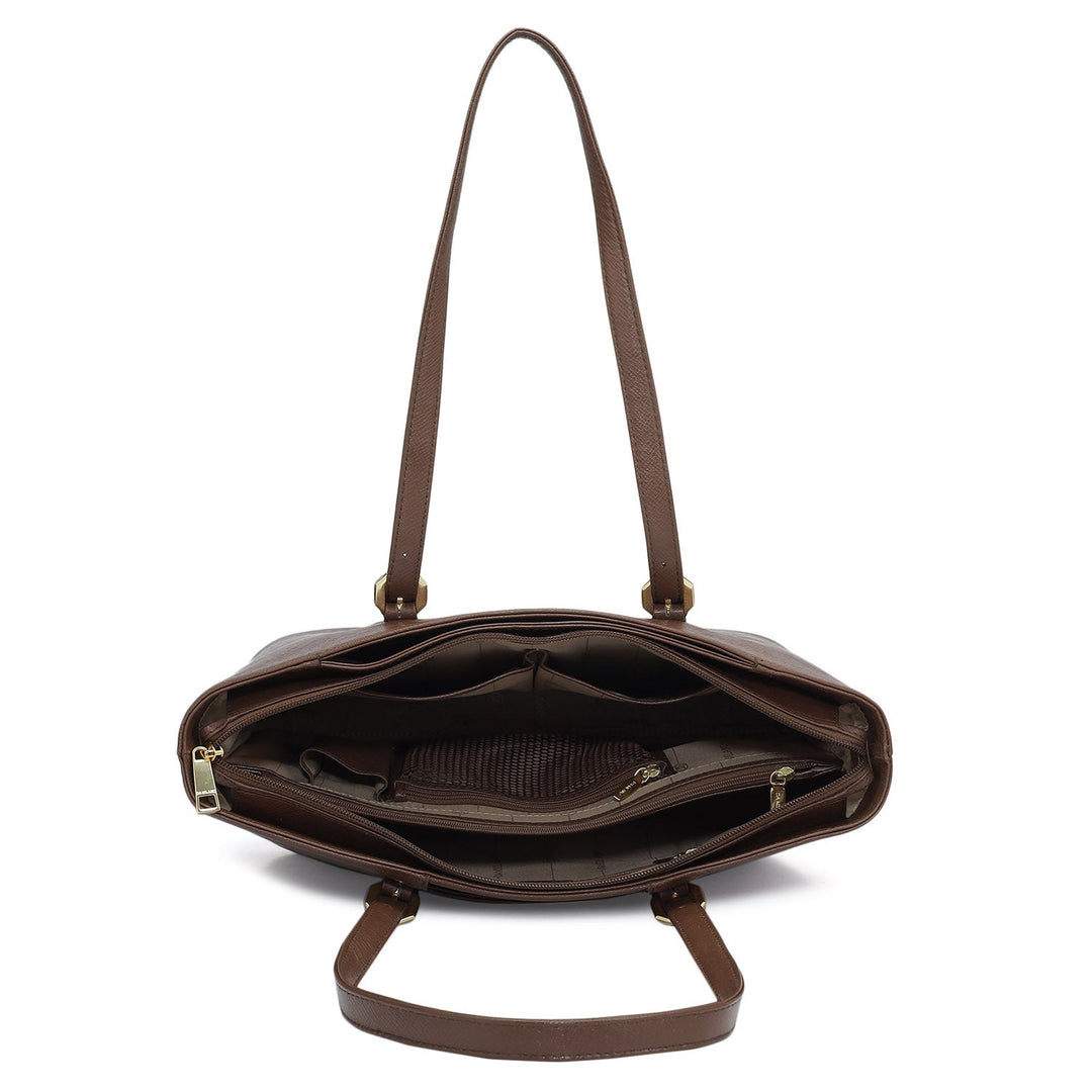 Small Franzy Leather Tote - Date