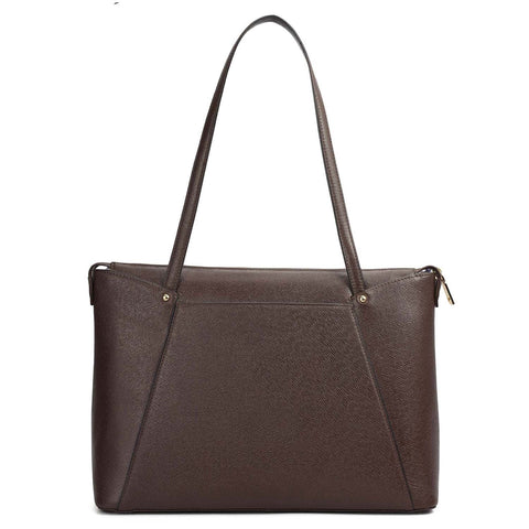 Medium Franzy Leather Tote - Chocolate