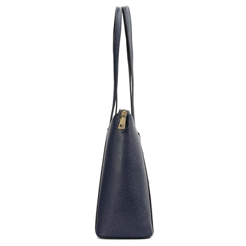 Medium Franzy Leather Tote - Patriot Blue
