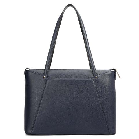 Medium Franzy Leather Tote - Patriot Blue