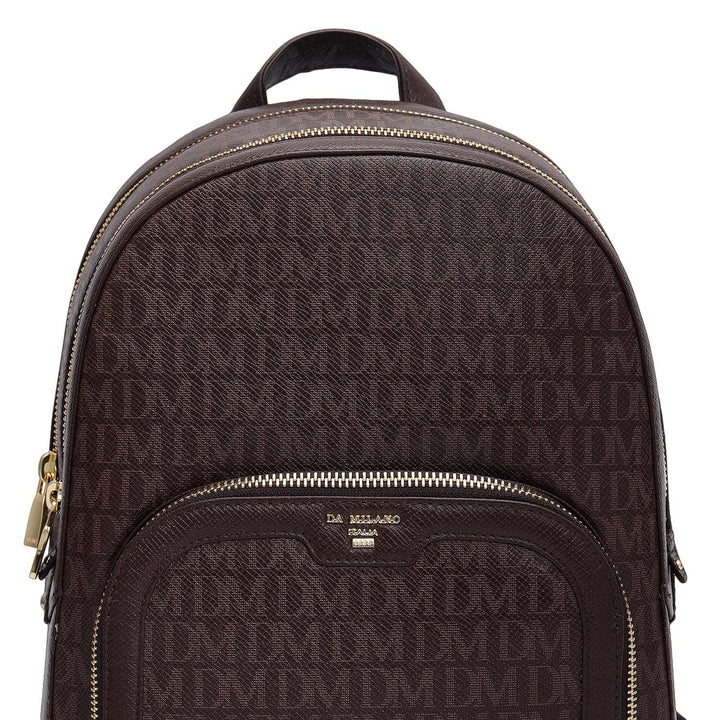 Monogram Franzy Leather Backpack - Chocolate