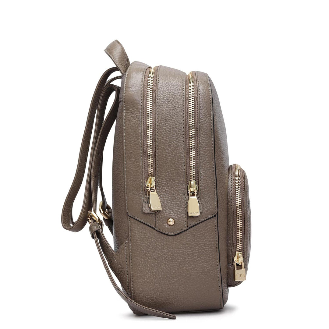 Wax Leather Backpack - Greyish Taupe