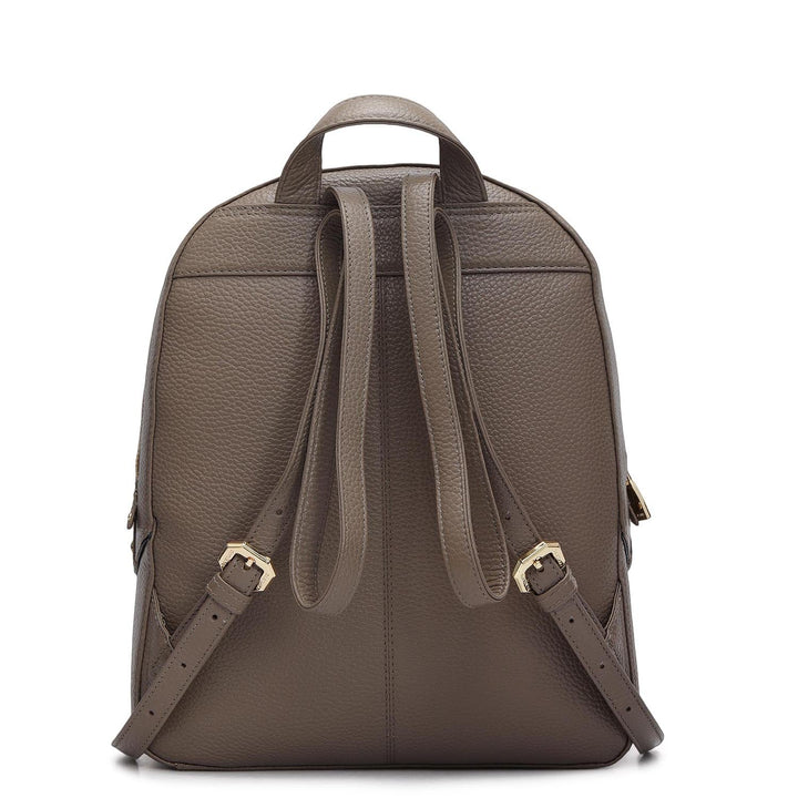 Wax Leather Backpack - Greyish Taupe