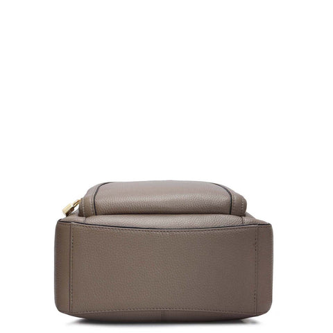 Wax Leather Backpack - Greyish Taupe