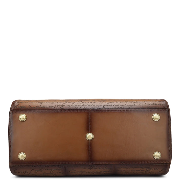 Signato Leather Luggage - Cognac