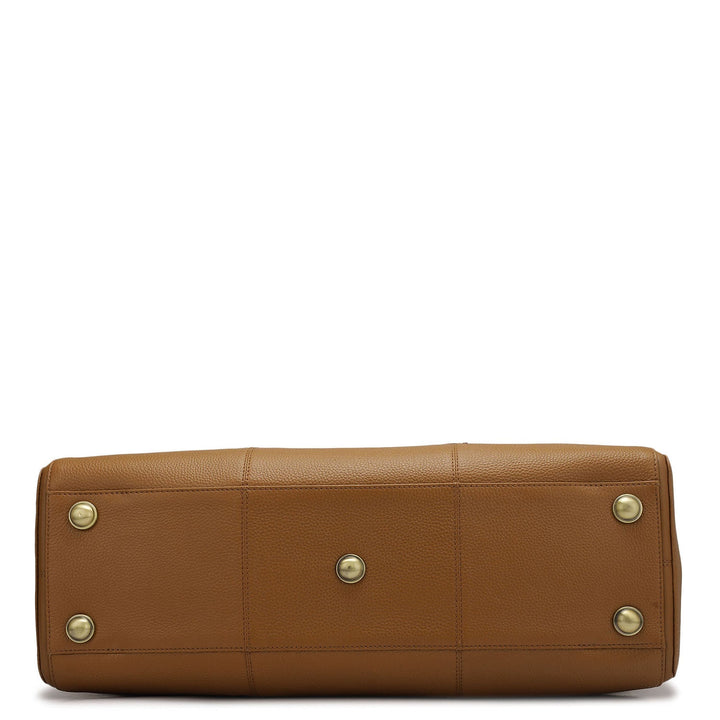 Wax Leather Luggage - Caramel