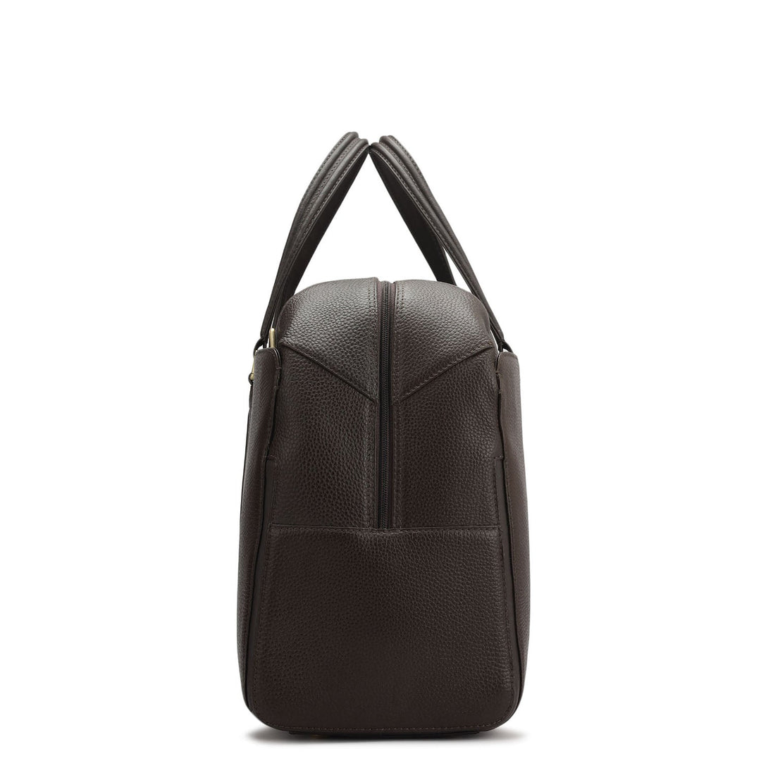 Wax Leather Luggage - Chocolate