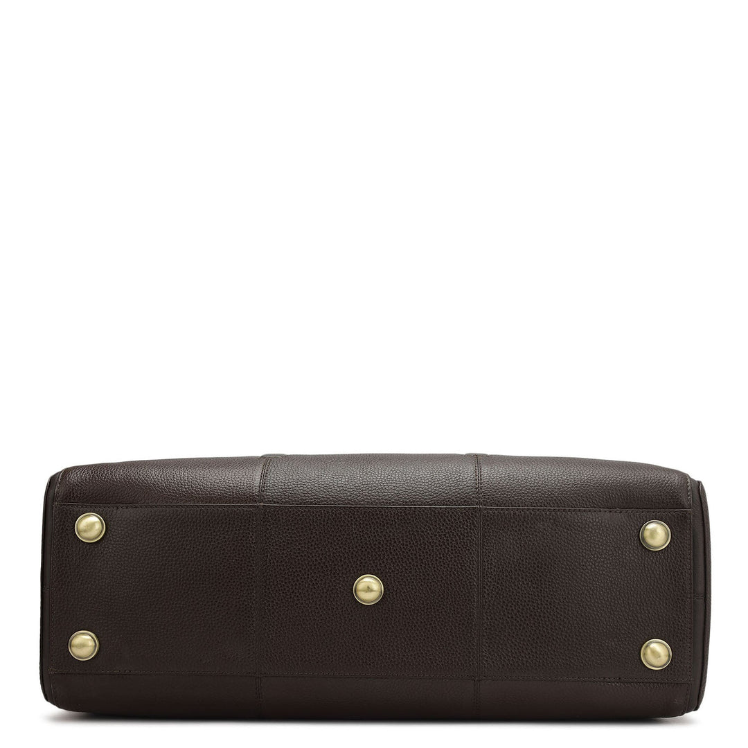 Wax Leather Luggage - Chocolate