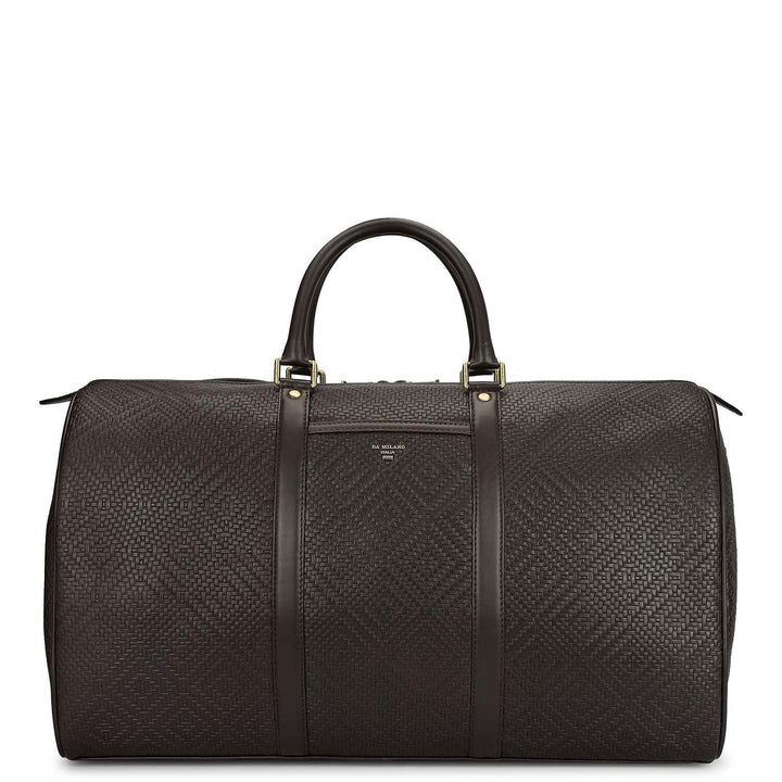 Mat Emboss Leather Luggage - Brown