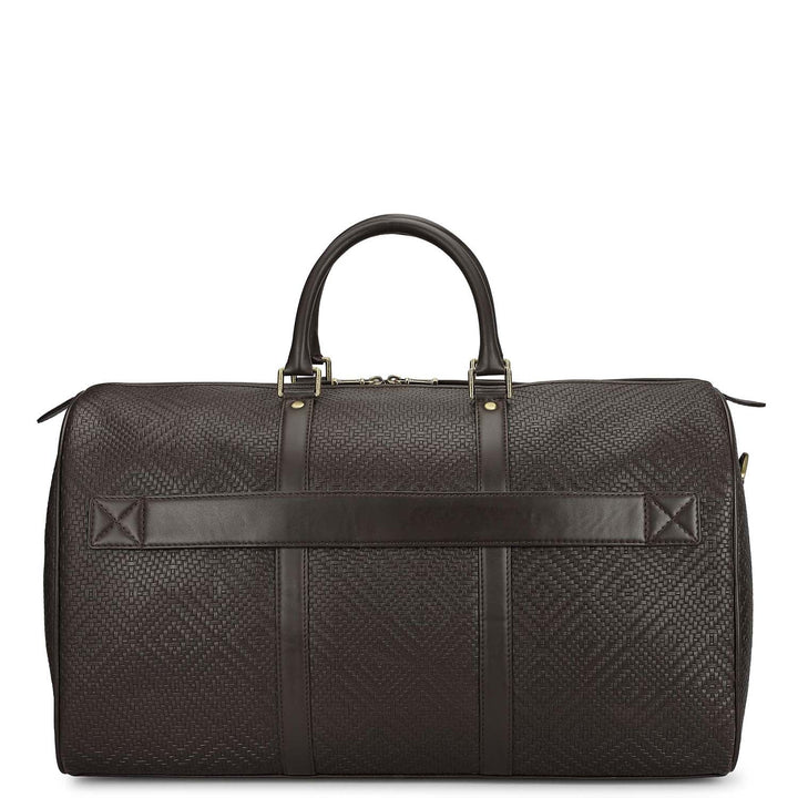 Mat Emboss Leather Luggage - Brown