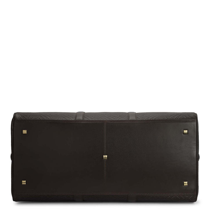 Mat Emboss Leather Luggage - Brown