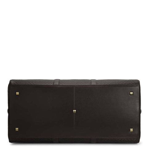 Mat Emboss Leather Luggage - Brown